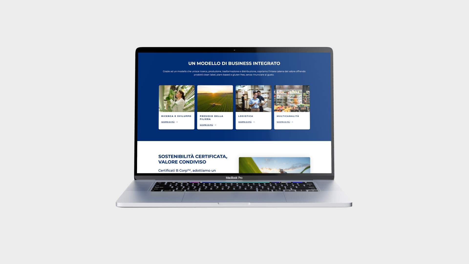 Healtion mockup sito web