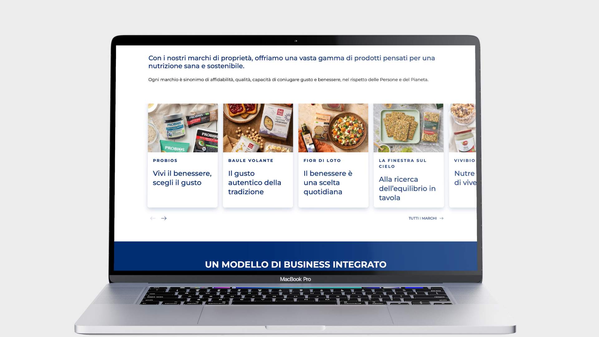 Healtion homepage mockup sito web